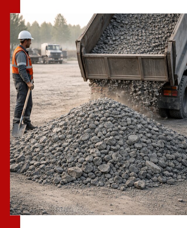 Гранитный щебень фракции 100–201 для строительства в Магнитогорске