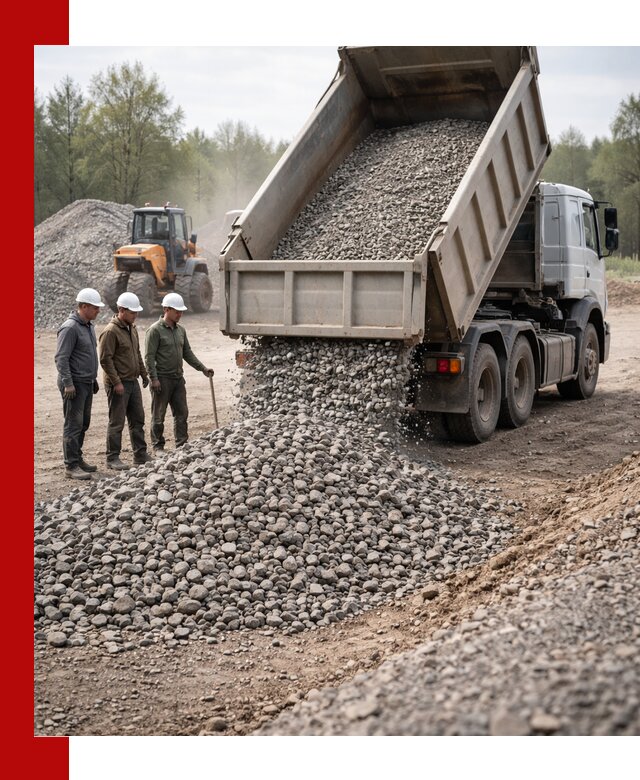 Доставка гравийного щебня фракции 70-120 в Магнитогорске