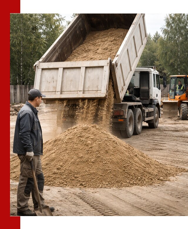Доставка и продажа песка с разгрузкой в Магнитогорске