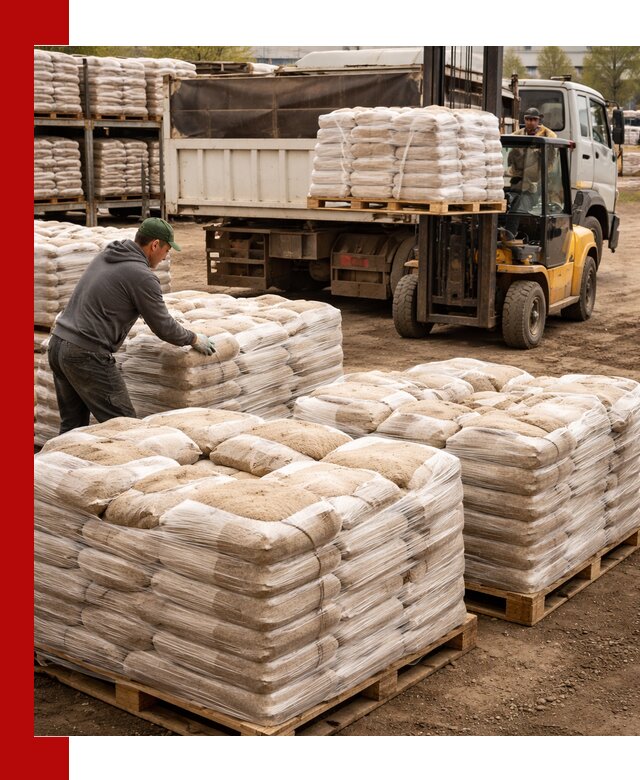 Карьерный песок в мешках с доставкой в Магнитогорске