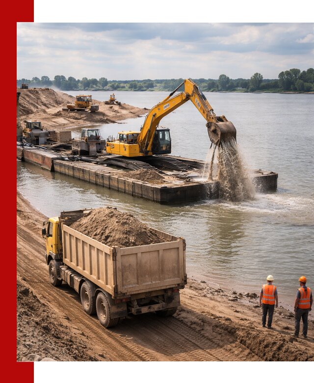 Намывной песок с доставкой в Магнитогорске оптом и в розницу