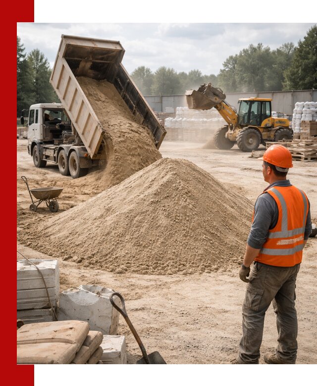 Доставка строительного песка с самосвалом в Магнитогорске