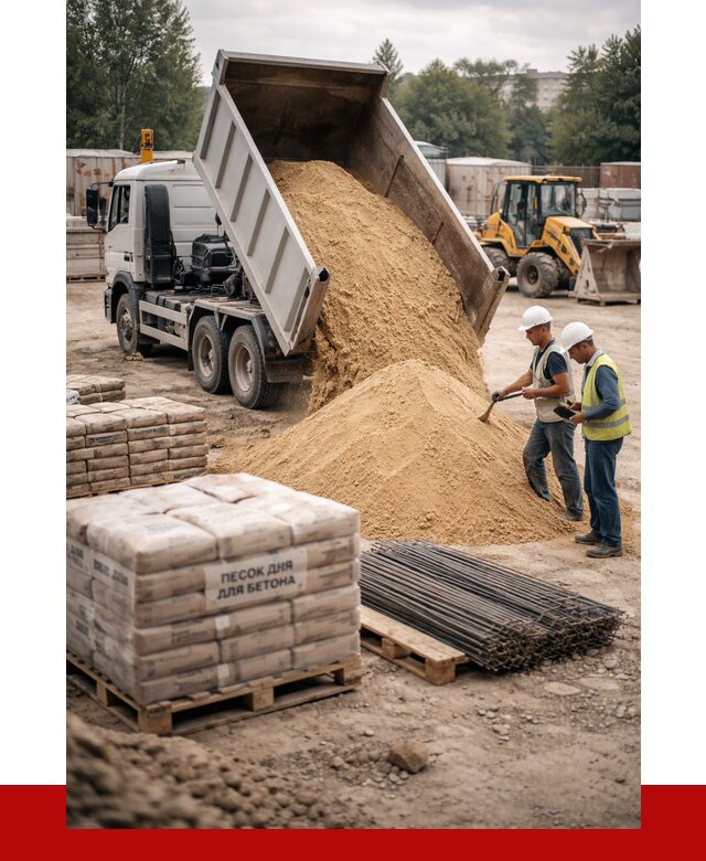 Песок для бетона в Магнитогорске от 2586 р. с доставкой, ПРОНЕРУДМгн