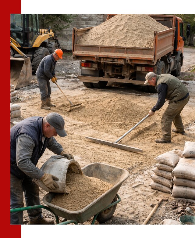 Поставка песка для стяжки в Магнитогорске с быстрой доставкой