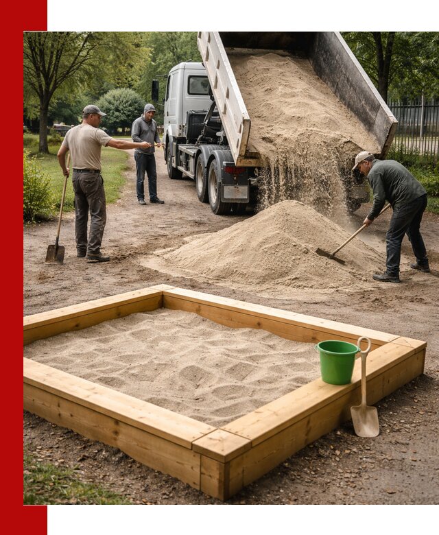 Песок для песочницы с доставкой в Магнитогорске недорого и чистый