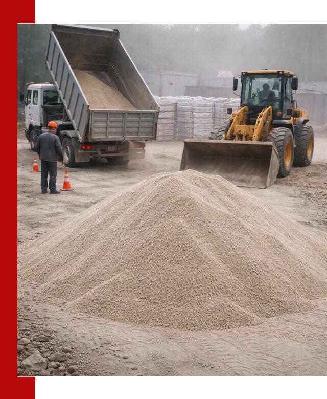 Кварцевый песок фракция 0–8 для стройработ в Магнитогорске