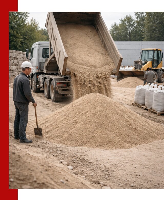 Кварцевый песок фракция 0–3 мм с доставкой в Магнитогорске