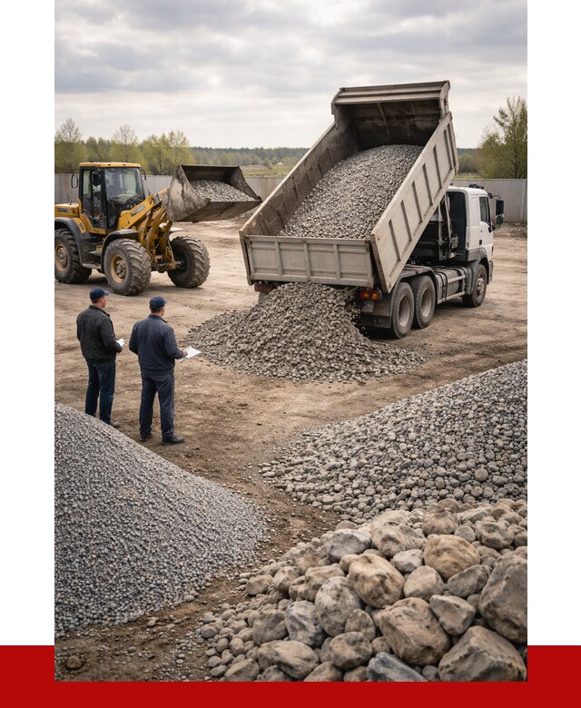 Гравий и камень с доставкой в Магнитогорске от 4345 р. - ПРОНЕРУДМгн