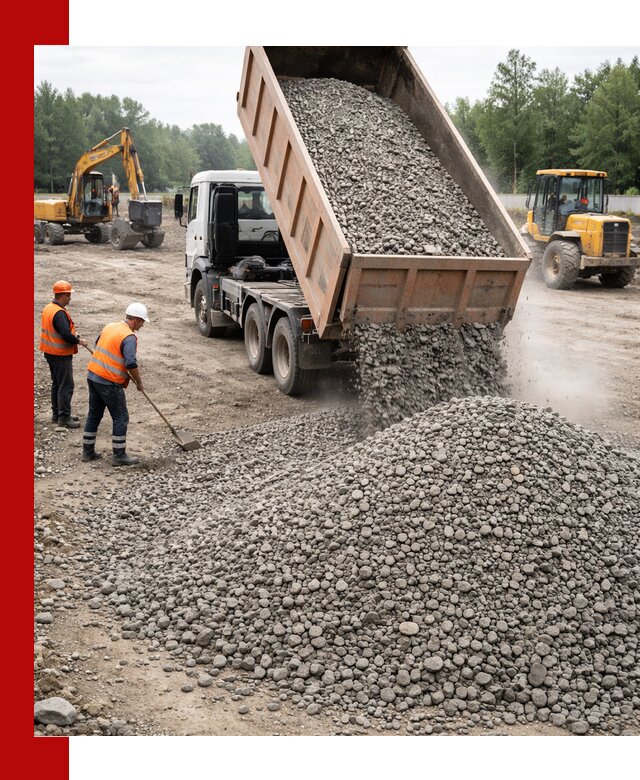 Доставка гравия фракции 40-70 в Магнитогорске оптом и в розницу