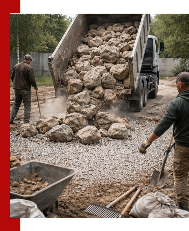 Доставка и укладка булыжника в Магнитогорске