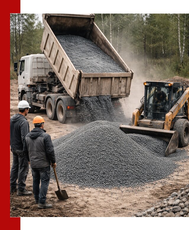 Гранитный отсев 0-5 с доставкой и разгрузкой в Магнитогорске