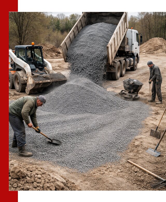 Отсев для подсыпки в Магнитогорске — доставка и подсыпка на участок