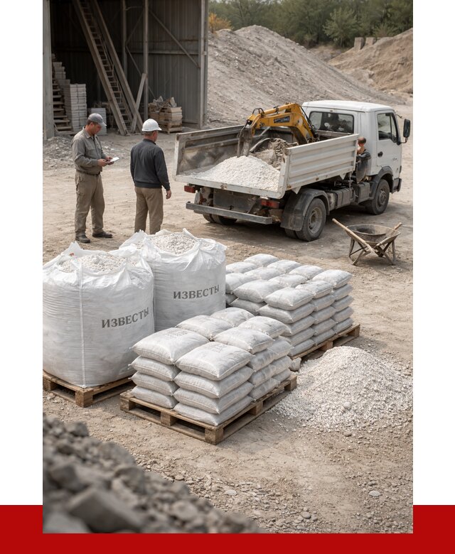 Известь строительная в Магнитогорске с доставкой от 4345 р. | ПРОНЕРУДМгн