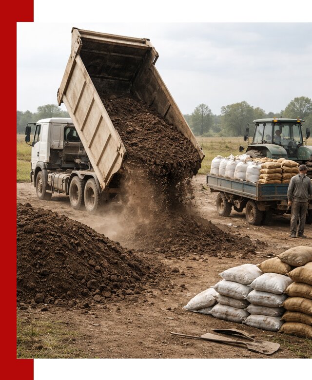Доставка грунта и удобрений оптом в Магнитогорске для сельхоз и строительства