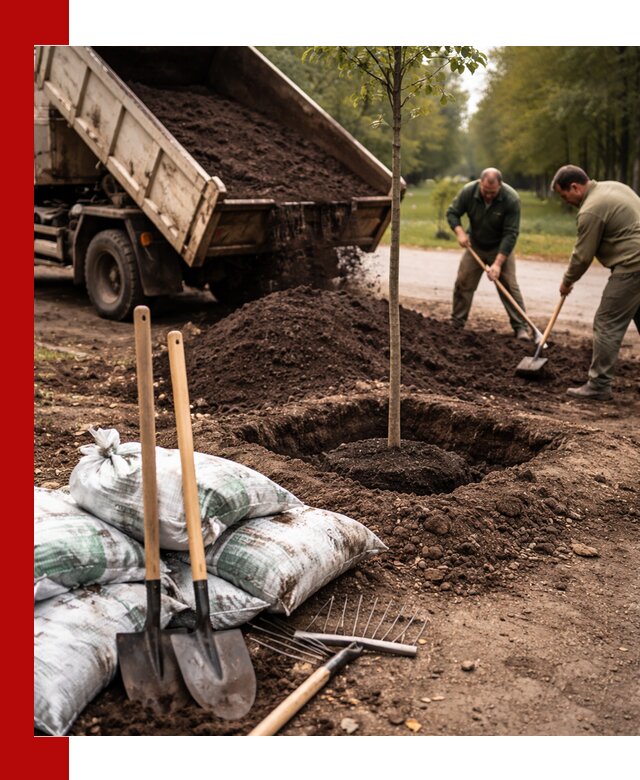Грунт для посадки деревьев в Магнитогорске — доставка и подготовка почвы