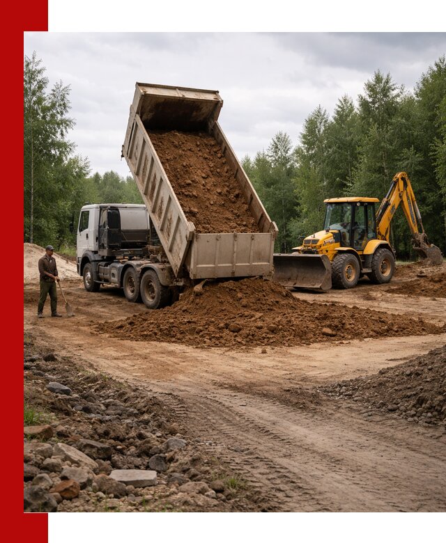 Доставка суглинка самосвалами в Магнитогорске подсыпка и планировка