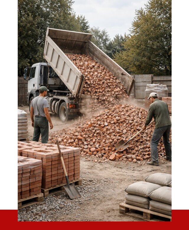 Бой кирпича в Магнитогорске с доставкой от 4345 руб/куб | ПРОНЕРУДМгн