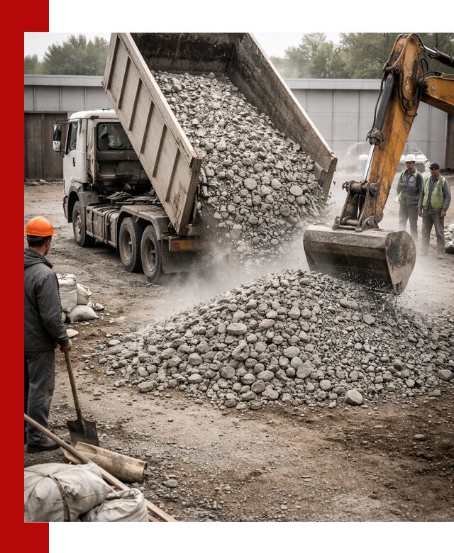 Доставка дробленого бетона в Магнитогорске оптом и в розницу