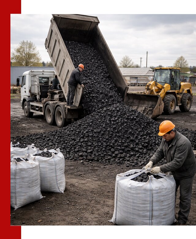 Доставка каменного угля в Магнитогорске оптом и в розницу