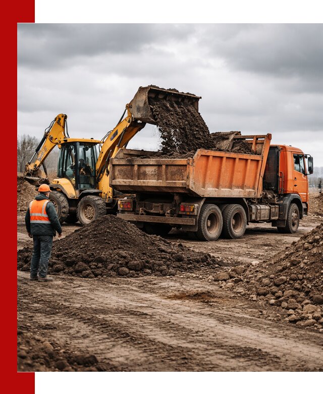 Вывоз грунта и строительного мусора в Магнитогорске грузовыми самосвалами