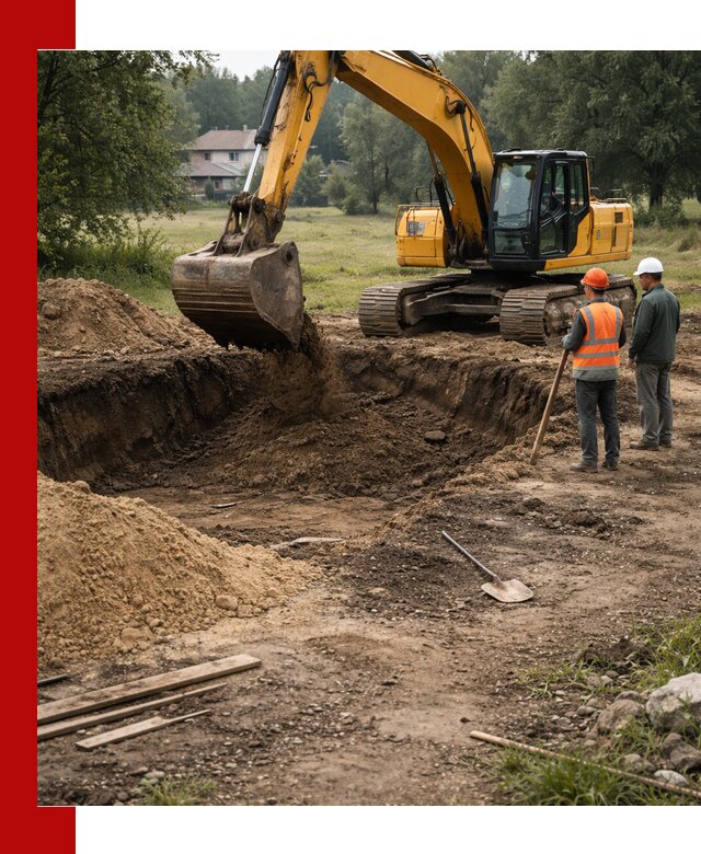 Рытье котлована под фундамент в Магнитогорске (быстро и недорого)