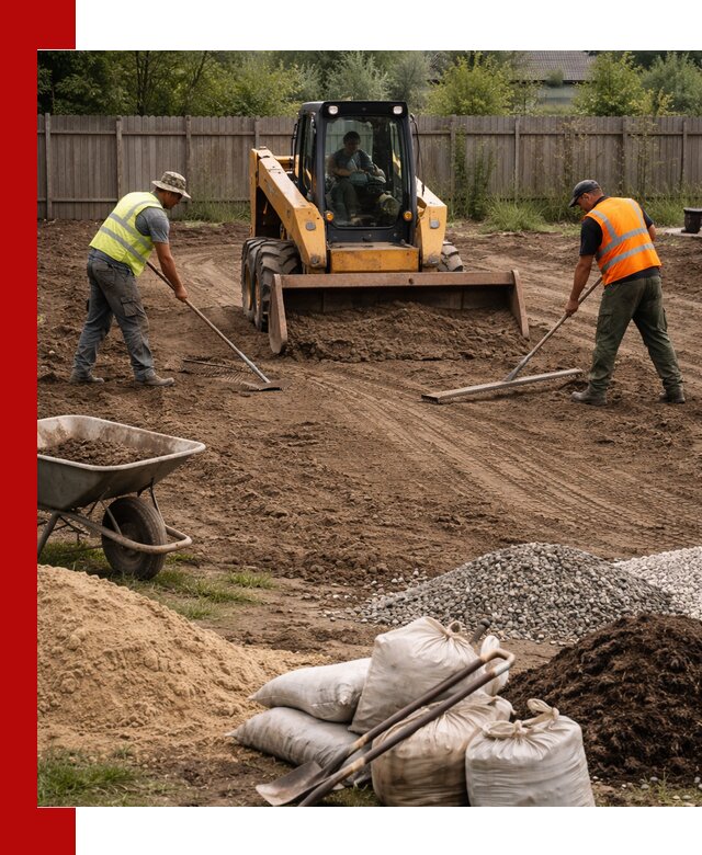 Выравнивание участка под строительство и благоустройство в Магнитогорске