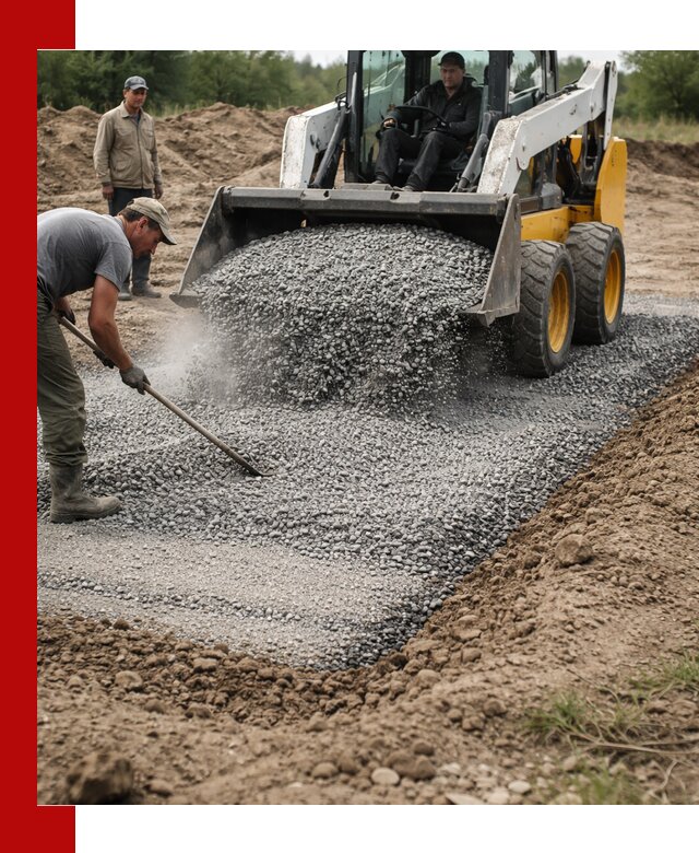 Устройство щебеночной подушки в Магнитогорске для дорог и фундаментов